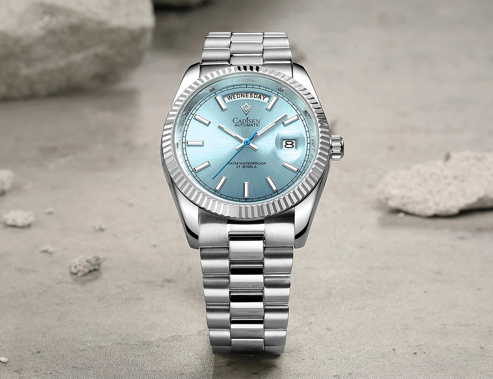 Cadisen DD40 Mens Luxury Automatic AR Sapphire Glass Mechanical Wristwatch 10Bar Miyota 8285 Movt Watch - The Clothing Company Sydney