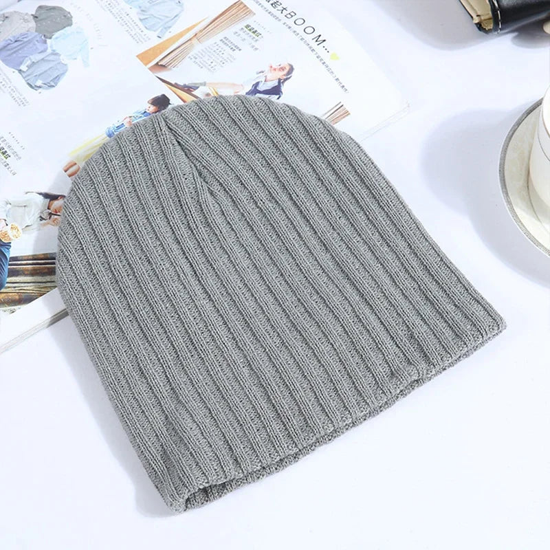 Skullies Beanies Keep Warm Unisex Hip Hop Black White Gray Winter Men Beanie Women Knitted Hat The Clothing Company Sydney