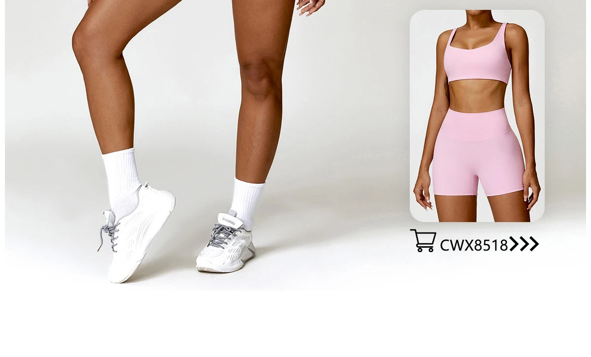 Women's Yoga Shorts Gym Leggings Cycling Slim Fit Workout Shorts High Waist Sports Shorts - The Clothing Company Sydney