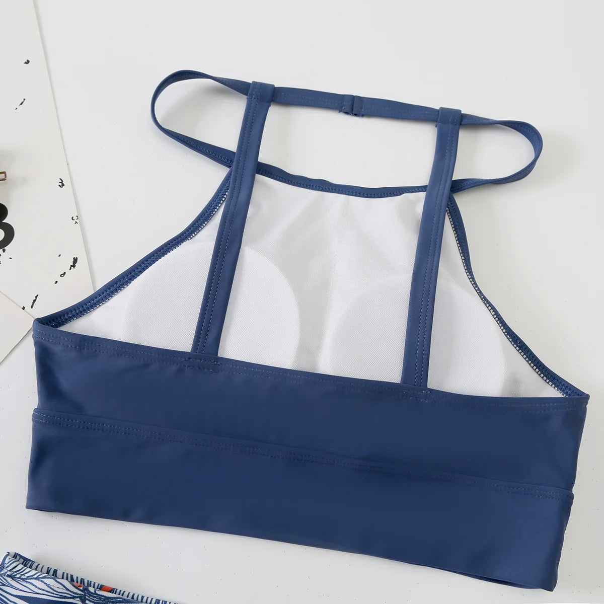 Light Purple High Waist Bikini High Neck Swimsuit Female Two Piece Swimwear Women Print Beach Wear Bathing Suit - The Clothing Company Sydney