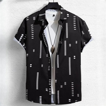 Short-sleeved shirt Floral Print Summer Beach casual men's Shirt - The Clothing Company Sydney