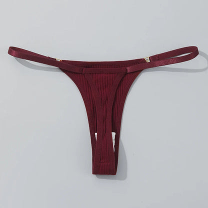 3 Pack Set Women's Panties Cotton Thongs Low Rise G String Solid Color Seamless Female Underpants Lingerie Underwear The Clothing Company Sydney