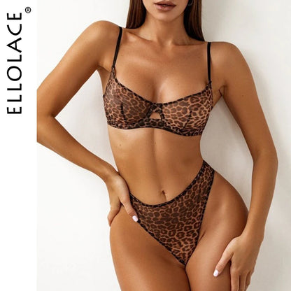 Seamless Bra Set See Through Lingerie Outfit Fine Lace Underwear Intimate 2 Piece Set - The Clothing Company Sydney