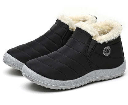 Men's Winter Ankle Boots – Slip-On Fur-Lined Waterproof Snow Shoes The Clothing Company Sydney