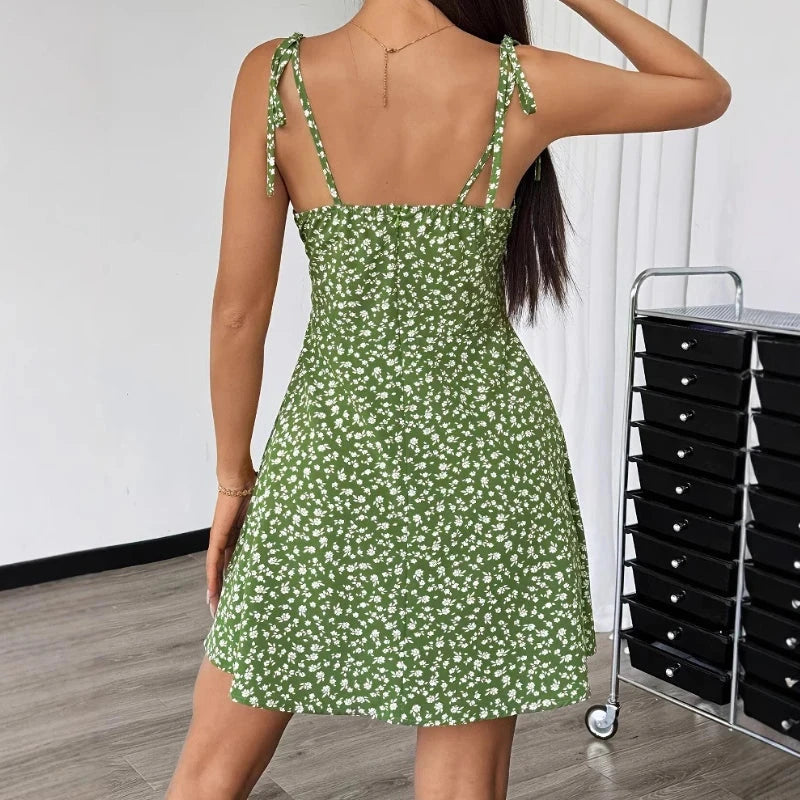 Women's Floral Spaghetti Strap Beach Short Summer Dress The Clothing Company Sydney