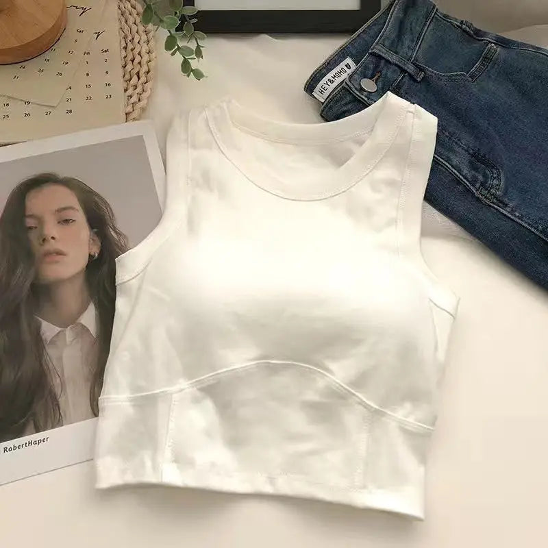 2 Pack Sports Bra Women Sleeveless Vest Beautiful Slim Tube Top Underwear With Bra Pads Undershirt Elastic Bralette Crop Top The Clothing Company Sydney