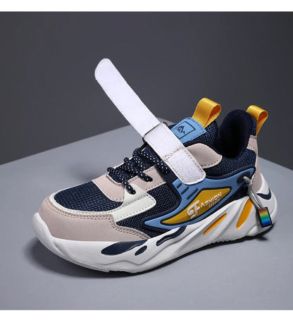 Boys’ Breathable Mesh Sneakers – Non-Slip Lightweight Kids Sports Shoes with Hook & Loop Closure (Ages 7–13) The Clothing Company Sydney