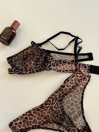Seamless Bra Set See Through Lingerie Outfit Fine Lace Underwear Intimate 2 Piece Set - The Clothing Company Sydney