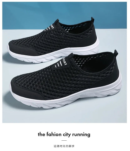 Lightweight Casual Breathable Slip on Male Casual Sneakers Anti-slip Men's Flats Outdoor Walking Shoes - The Clothing Company Sydney