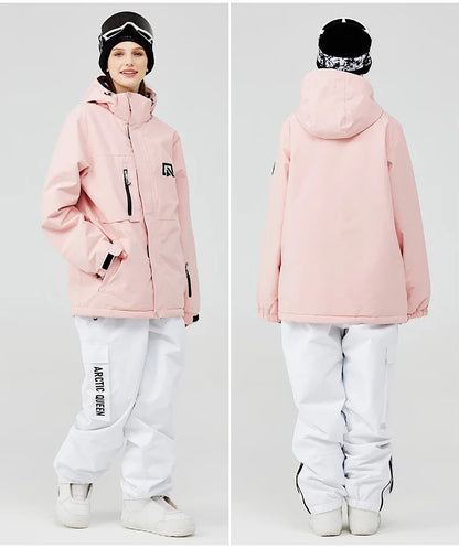 2 Piece Ski Sets for Women Ski Jackets and Pants Men Snowsuit Snowboard Coat Outfits Warm Hooded Waterproof Windproof Matching Set - The Clothing Company Sydney