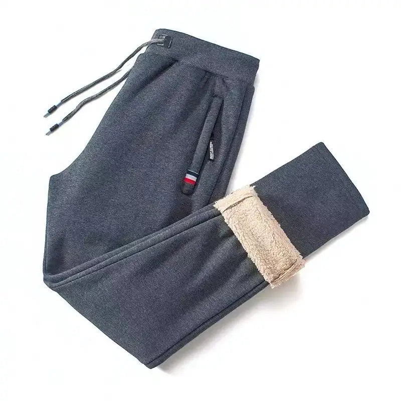 Winter \ Warm Casual Pants Men's Fitness Jogging Sweatpants Drawstring Bottoms Fleece Straight Trousers - The Clothing Company Sydney