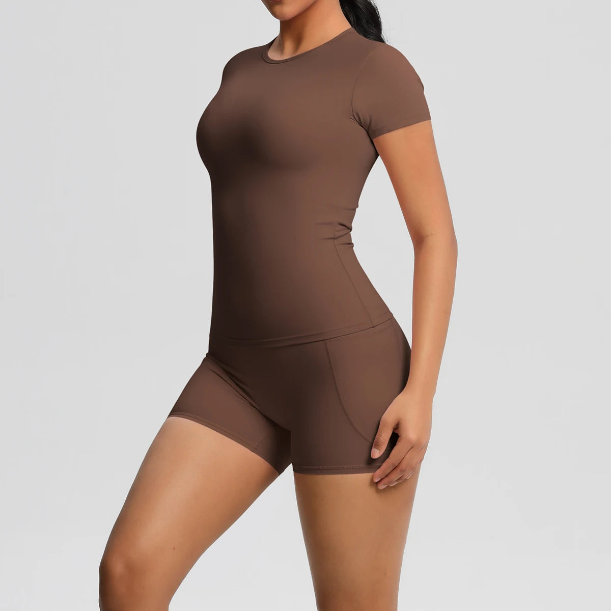 Workout Sportswear 2 Piece Piece Female Yoga Shirt Push Up Workout Clothes Outdoors Sport  High Waist  Fitness Sport Shorts - The Clothing Company Sydney