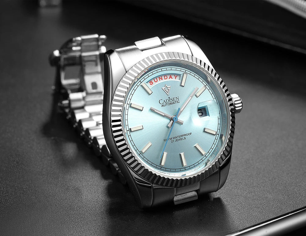 Cadisen DD40 Mens Luxury Automatic AR Sapphire Glass Mechanical Wristwatch 10Bar Miyota 8285 Movt Watch - The Clothing Company Sydney