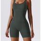 Women's Yoga Rompers One Piece Seamless Ribbed Jumpsuit Padded Sports Bra Romper Fashion Fitness Sportwear The Clothing Company Sydney
