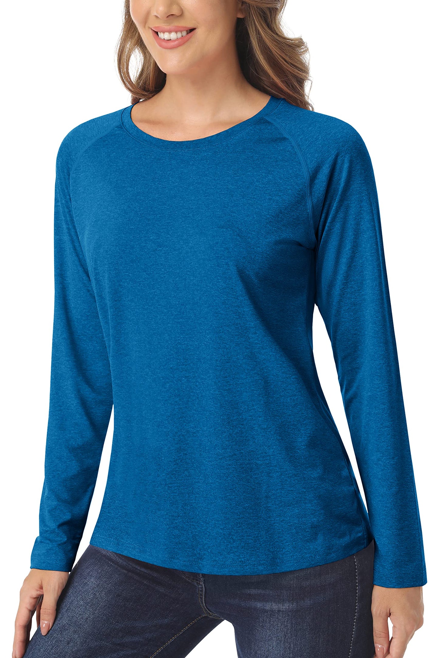 Sun Protection UPF 50+ Long Sleeve Shirts Womens Athletic Running T-shirts Quick Dry Sports Pullover Crew Neck Gym Tops The Clothing Company Sydney