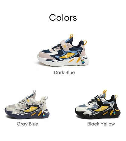 Boys’ Breathable Mesh Sneakers – Non-Slip Lightweight Kids Sports Shoes with Hook & Loop Closure (Ages 7–13) The Clothing Company Sydney