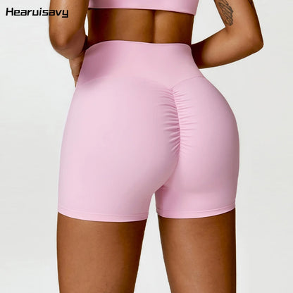 Women's Yoga Shorts Gym Leggings Cycling Slim Fit Workout Shorts High Waist Sports Shorts - The Clothing Company Sydney