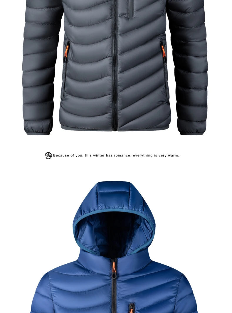 Men’s Hooded Winter Parka – Windproof Thick Casual Jacket with Detachable Hat The Clothing Company Sydney