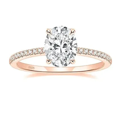 3ct 925 Sterling Silver Engagement Rings For Women Oval Cut Cubic Zircon Wedding Rings Jewelry The Clothing Company Sydney
