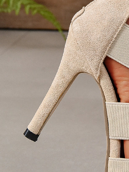 Black Open Toes Shoes Women's Sandals Super High Heel Pumps Ladies Broadband Back Zipper Party Wedding Sandal - The Clothing Company Sydney