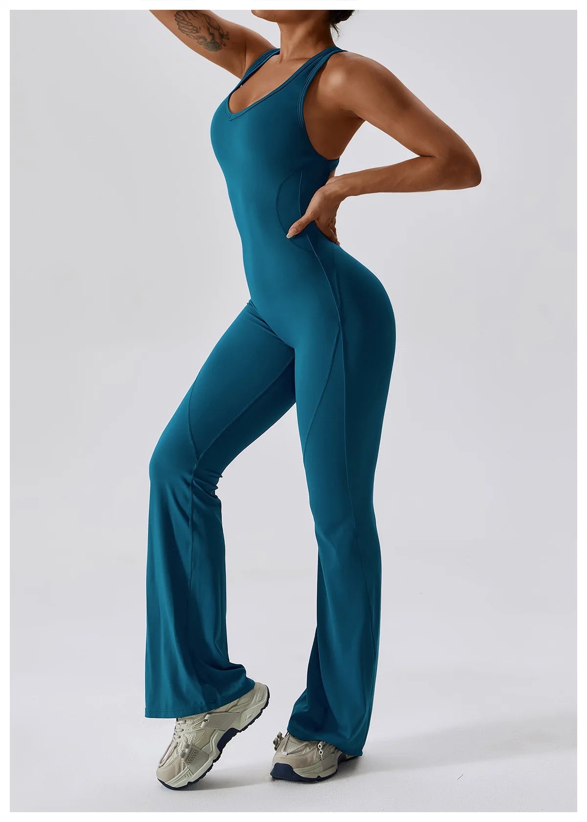 Open Back V Jumpsuit Gym Set Training Yoga Suit Sportswear Women Sports Jumpsuit Fitness Rompers Stretch Workout Bodysuits The Clothing Company Sydney