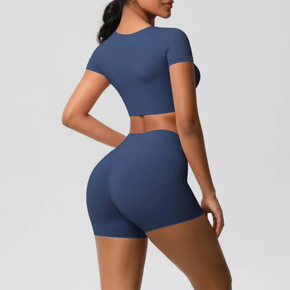 2 Piece Workout Sportswear Active Wear Sports Tank Top Bike Shorts Women Gym Bicycle Sorts Matching Set The Clothing Company Sydney