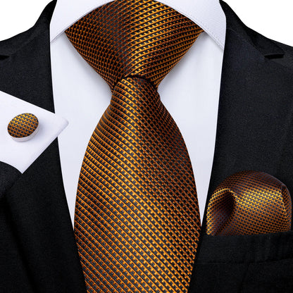 Luxury Black & Gold Paisley Silk Tie Set – Men's Necktie, Pocket Square & Cufflinks Gift The Clothing Company Sydney