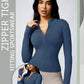 Women's Zipper Turtleneck Sports Long-Sleeve Sports Top, Gym Wear Ladies' Sportswear for Indoor Outdoor Jacket The Clothing Company Sydney