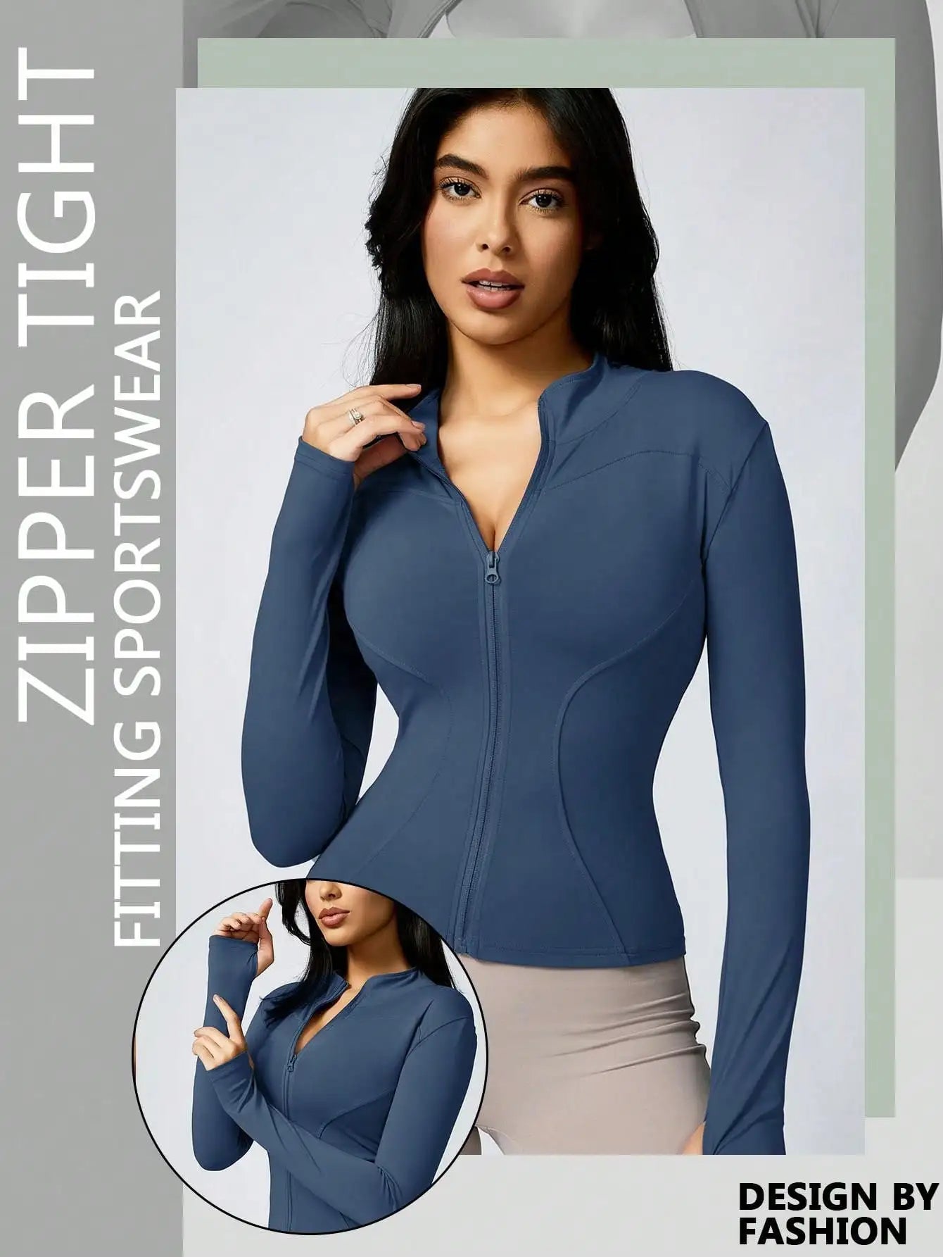Women's Zipper Turtleneck Sports Long-Sleeve Sports Top, Gym Wear Ladies' Sportswear for Indoor Outdoor Jacket The Clothing Company Sydney