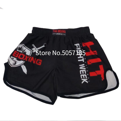 Thai Boxing Shorts Printed MMA Muay Thai Men's Shorts Kickboxing Pants Kids Women Martial Arts Grappling Fight Wear - The Clothing Company Sydney