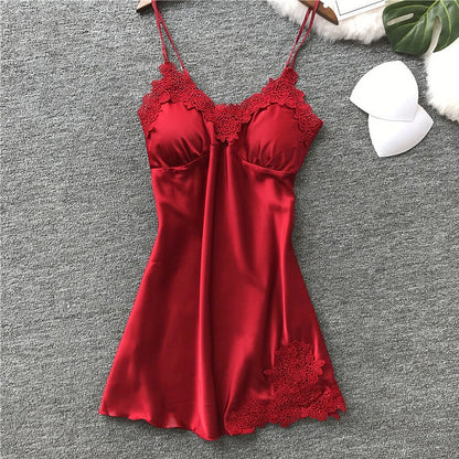 Women's Nightdress Ladies Spring And Summer Ice Silk Thin Halter Satin Night Dresses The Clothing Company Sydney