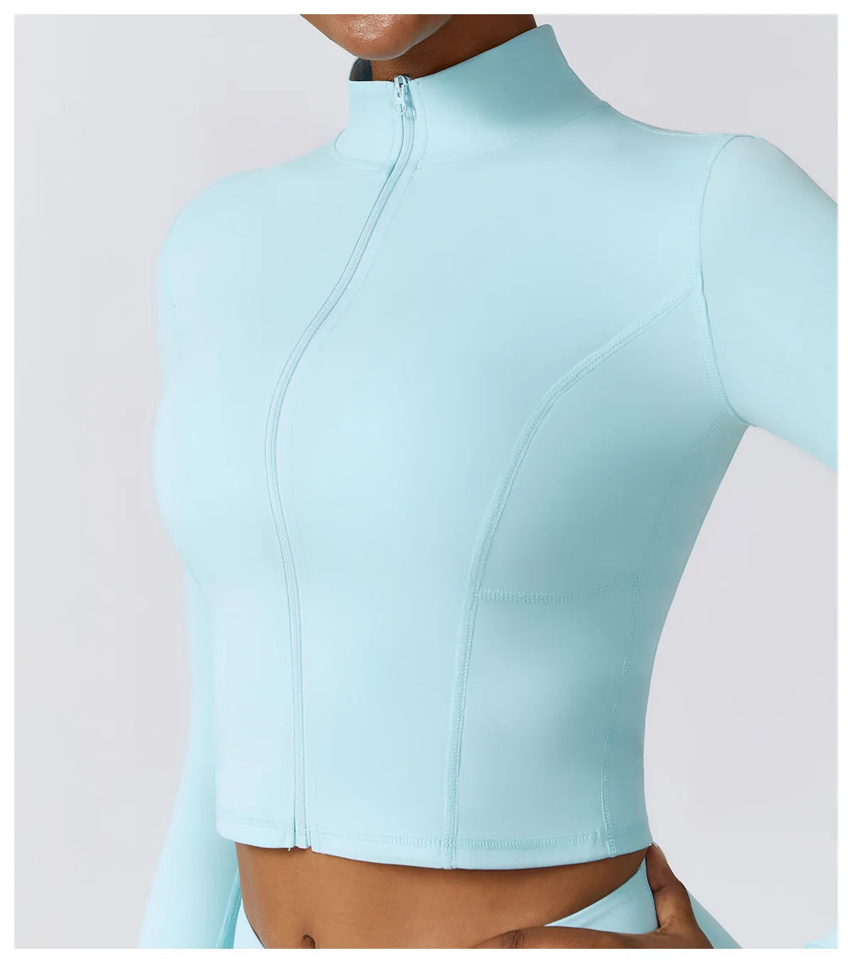 Women's High Elastic Crop Top Spandex Long Sleeve Yoga Shirts Sportswear Yoga Jacket Workout Gym Clothing Sports Clothes The Clothing Company Sydney