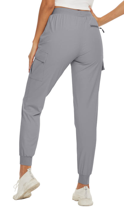 Summer Quick Dry Pants Women's Jogger Sweatpants Lightweight Breathable 6 Pockets Elastic Waist Casual Long Trousers The Clothing Company Sydney