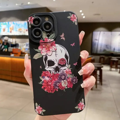 Gothic Style Black Lip Phone Case For iPhone 15 14 13 12 Pro Max Mini Shockproof Soft Silicone Cover The Clothing Company Sydney