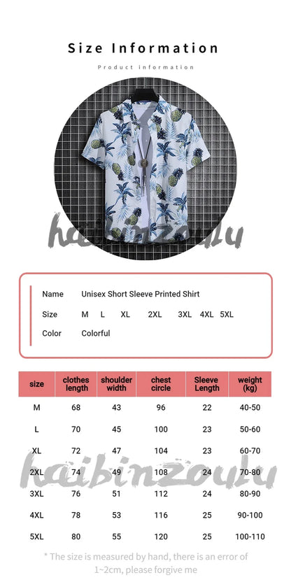 Men's Summer Short Sleeve Printed Shirt Thin Beach Shirt Men's Clothing Turtle Neck Polo  Shirt Casual Top - The Clothing Company Sydney