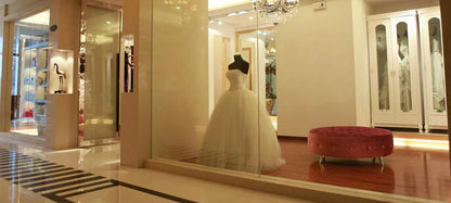 Princess Elegant Wedding Dresses Applique Long Sleeve V Neck Backless Satin Bridal Gowns The Clothing Company Sydney