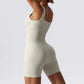 Women's Yoga Rompers One Piece Seamless Ribbed Jumpsuit Padded Sports Bra Romper Fashion Fitness Sportwear The Clothing Company Sydney