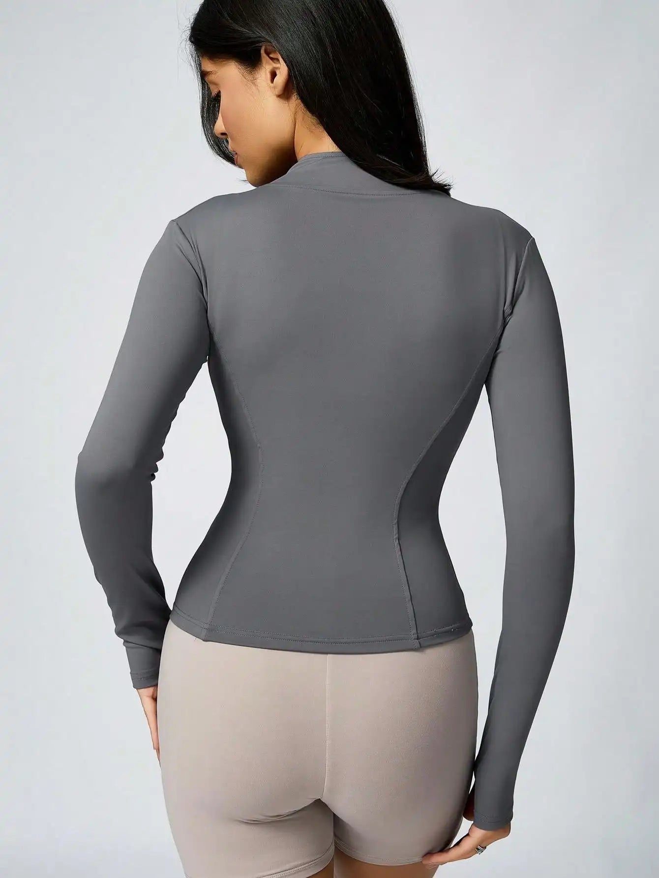 Women's Zipper Turtleneck Sports Long-Sleeve Sports Top, Gym Wear Ladies' Sportswear for Indoor Outdoor Jacket The Clothing Company Sydney