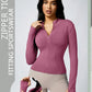 Women's Zipper Turtleneck Sports Long-Sleeve Sports Top, Gym Wear Ladies' Sportswear for Indoor Outdoor Jacket The Clothing Company Sydney