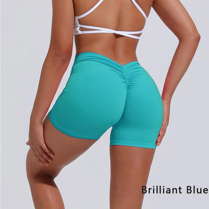V-Back shorts High waist yoga women's training sports fitness pants Activewear Short - The Clothing Company Sydney