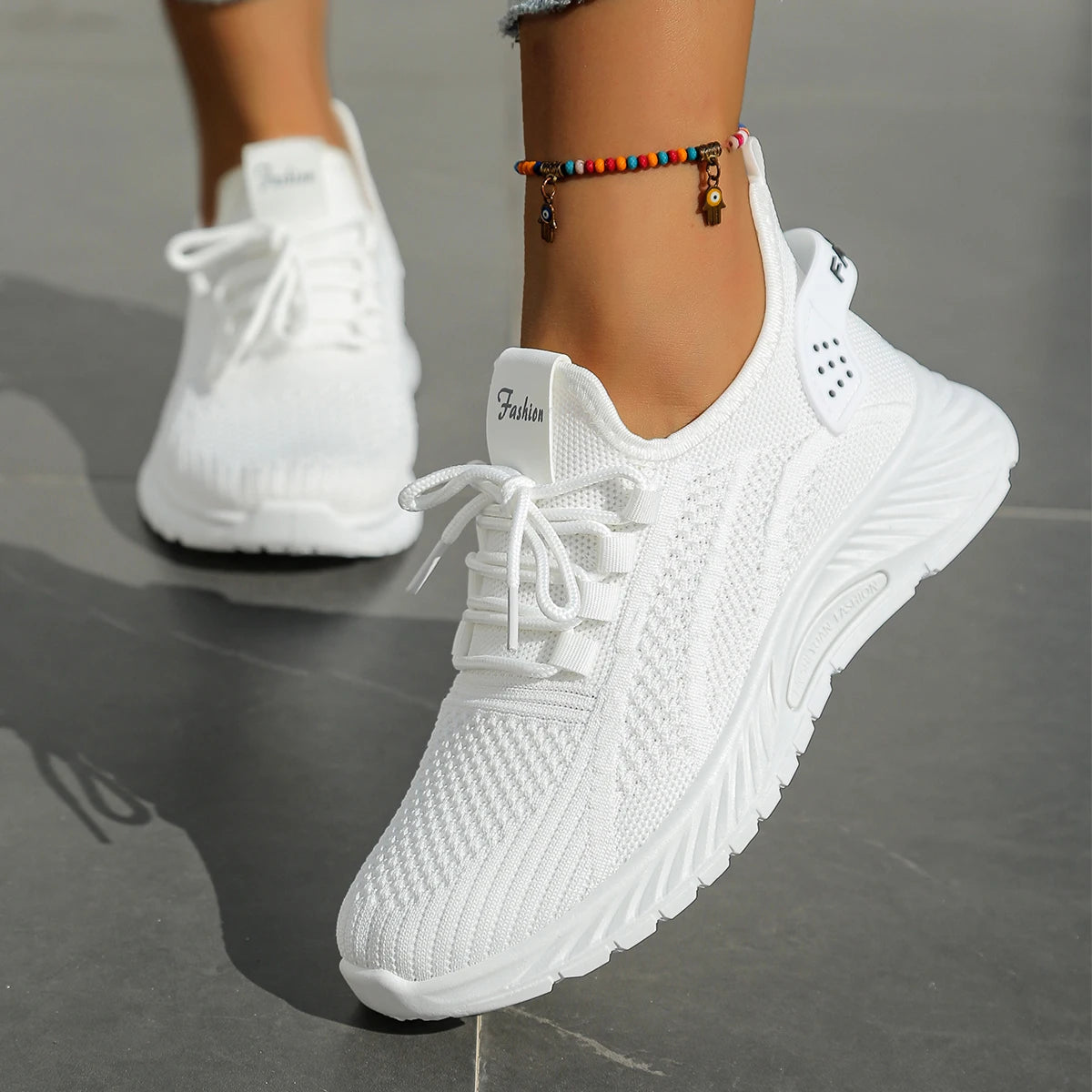 Women's Fall Casual Sneakers – Fly Weave, Lace-Up The Clothing Company Sydney