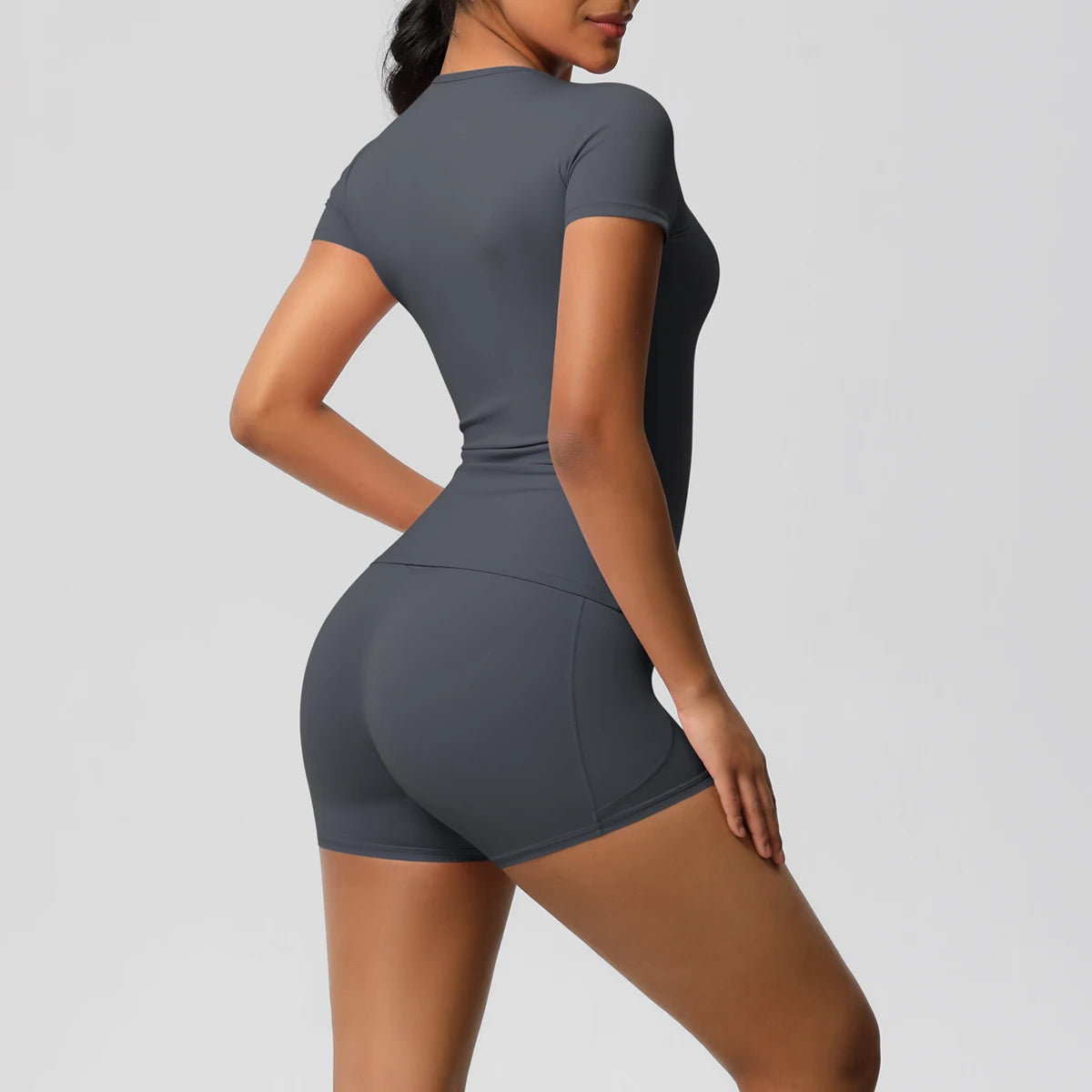 Workout Sportswear 2 Piece Piece Female Yoga Shirt Push Up Workout Clothes Outdoors Sport  High Waist  Fitness Sport Shorts - The Clothing Company Sydney