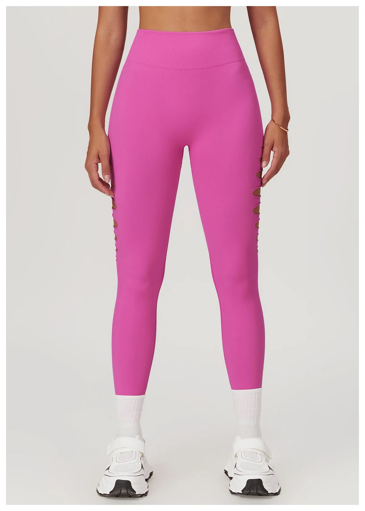 Seamless High-Waist Yoga Leggings – Hollow-Out Push-Up Workout Tights for Women - The Clothing Company Sydney