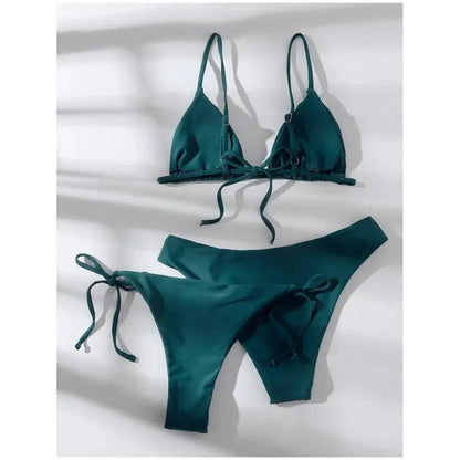 3 Pack Two Bottoms Push Up Bikini Sets Swimsuit Low And Mid Waist Three Piece Swimwear Bathing Suit The Clothing Company Sydney