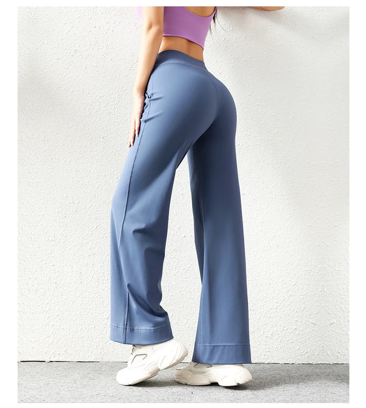 Women's Casual Loose Straight Running Sweatpants Wide Leg Drawstring Design With Side Pockets Leggings Yoga Pants The Clothing Company Sydney