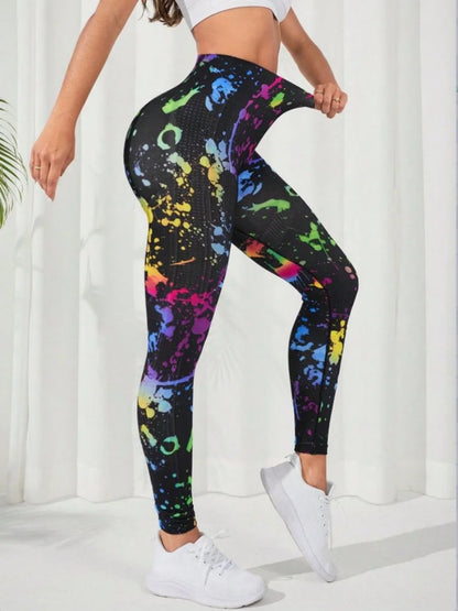 3D Print Tie Dye Sports Women Seamless High Waist Fitness Push Up Leggings Gym Clothing Workout Tights Pants - The Clothing Company Sydney