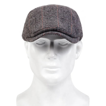 Fashion Plaid Stripe Newsboy Cap for Men Women Flat Ivy Vintage Hat Irish Outdoor Beret Hat - The Clothing Company Sydney