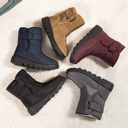 Non Slip Waterproof Snow Boots Women's Thick Plush Winter Ankle Boots Cotton Padded Shoes - The Clothing Company Sydney