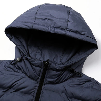 Men’s White Duck Down Winter Jacket – Waterproof Hooded Puffer Coat, Thick & Windproof Parka The Clothing Company Sydney