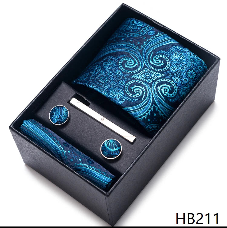 7.5 cm Business Ties Hanky Cufflink Set Tie Clips Green Necktie Corbatas For Men Wedding In Gift Box The Clothing Company Sydney